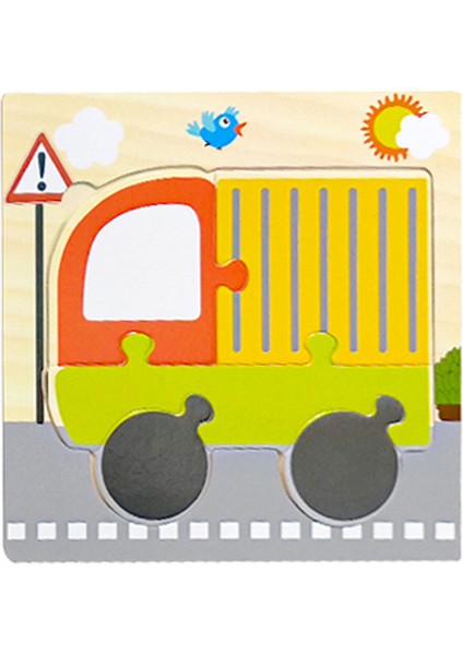 NO.429 Tarzı Ahşap Oyuncak 3D Bulmaca Jigsaw Tahtası Montessori Oyuncaklar Çocuklar Için Eğitici Zeka Soruşturması Hayvan Çizgi Film Bulmaca (Yurt Dışından)
