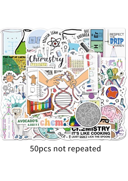 A-50 Adet Tarzı Bilim Laboratuvarı Kimya Stickerları Komik Bilim Insanları Köpek Sticker'ı Dıy Laptop Valiz Defter Motosiklet Çıkartmalar Çocuk Oyuncakları Için (Yurt Dışından)