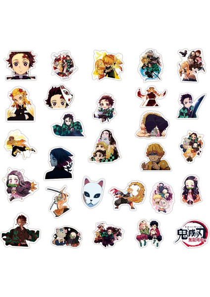 50 Da Ge Stili Demon Slayer Kimetsu No Yaiba Anime Çıkartmalar Kaykay Sticker Laptop Motosiklet Bagaj Çocuk Hediye Oyuncak Çıkartma (Yurt Dışından)
