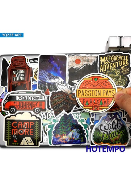 Macera Seyahati Dünya Keşfet Kamp Açık Hava Su Geçirmez Etiketler Telefon Laptop Kaykay Motosiklet Bisiklet Araba Sticker (Yurt Dışından)
