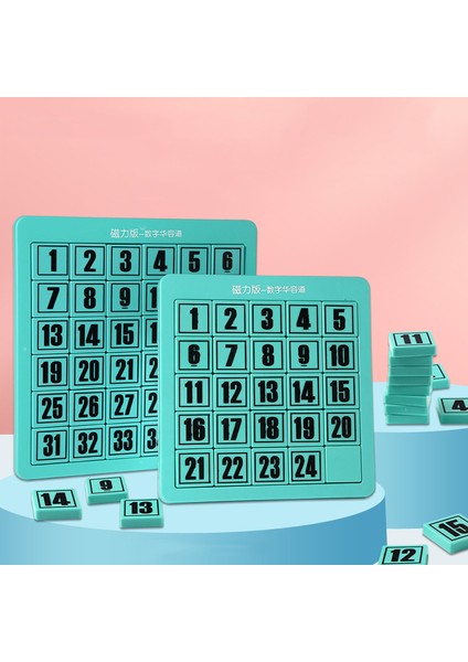 Yeşil Stil Çocuklar Için Montessori Oyuncak Manyetik 6x6 Sayısal Tahta Sürgülü Puzzle Huarong Yolu Matematik Oyunu Klotski Oyuncak Çocuk Hediyesi (Yurt Dışından) fırsatları