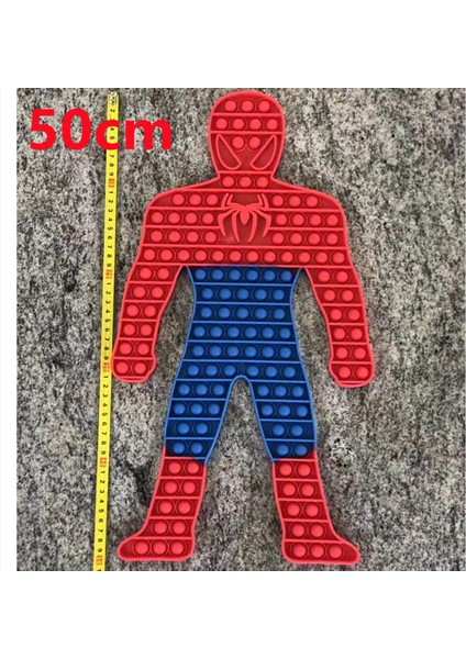 6FY-27CM Stili Yeni Örümcek Adam Parmak Fidget Oyuncaklar Itme Kabarcıklı Basit Dimple Pop It Anti Sevimli Spotify Premium Duyusal Fidget Oyuncaklar Demir Adam 50CM (Yurt Dışından)