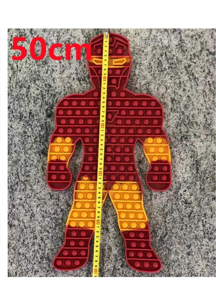 6FY-27CM Stili Yeni Örümcek Adam Parmak Fidget Oyuncaklar Itme Kabarcıklı Basit Dimple Pop It Anti Sevimli Spotify Premium Duyusal Fidget Oyuncaklar Demir Adam 50CM (Yurt Dışından)