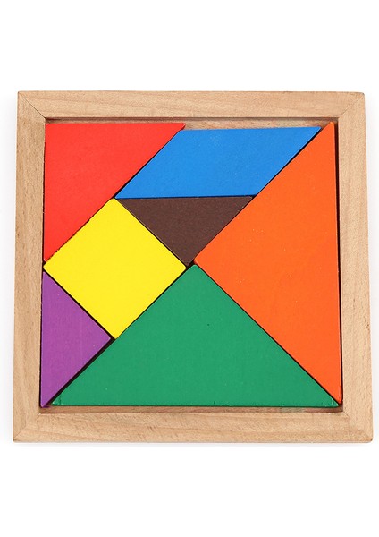 Resim Gösterisi Tarzı Olarak Montessori Ahşap Tangram 7 Parça Bulmaca Oyunu Renkli Kare Iq Oyun Zeka Sorusu Eğitici Oyuncaklar - Çocuklar Için (Yurt Dışından)