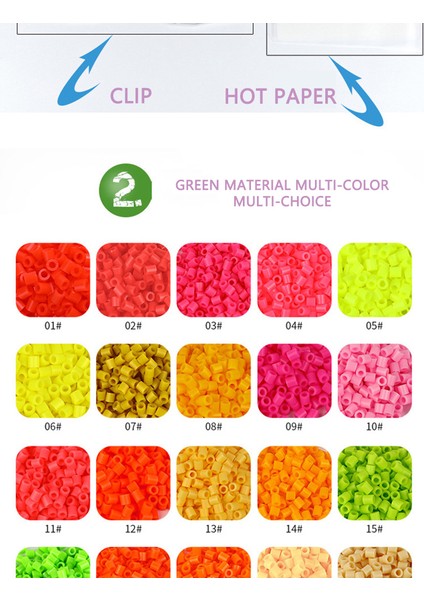 Not Renk Stili 5mm Hama Boncuk Renkleri Çocuklar Eğitim Kendin Yap Oyuncaklar 100% Garantili Yeni Perler Boncuklar (Yurt Dışından)