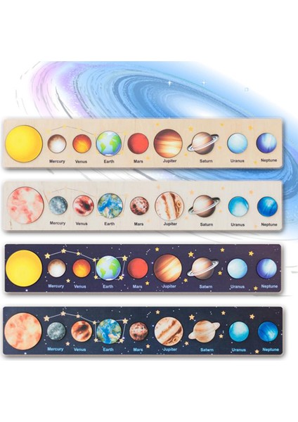 C Stili Çocuklar Güneş Sistemi Tepsi Yapboz Ahşap Oyuncaklar Montessori Uzay Gezegenler Bulmaca Oyunları Güneş Dünya Bilim Eğitici Oyuncaklar Hediye (Yurt Dışından)