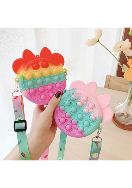 Fıdget Oyuncakları Çanta Stili Dev Boy Fidget Oyuncak Balon Patlatma Omuz Çantası Popit Cüzdan Basit Dimmer Topu Çocuklar Için Duyusal Oyuncak Popete (Yurt Dışından)