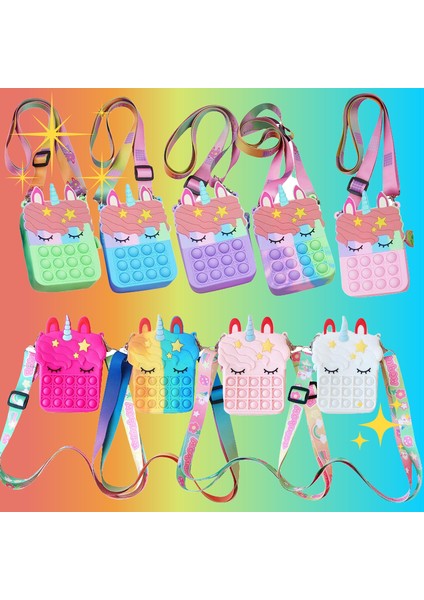 Fıdget Oyuncakları Çanta Stili Dev Boy Fidget Oyuncak Balon Patlatma Omuz Çantası Popit Cüzdan Basit Dimmer Topu Çocuklar Için Duyusal Oyuncak Popete (Yurt Dışından)