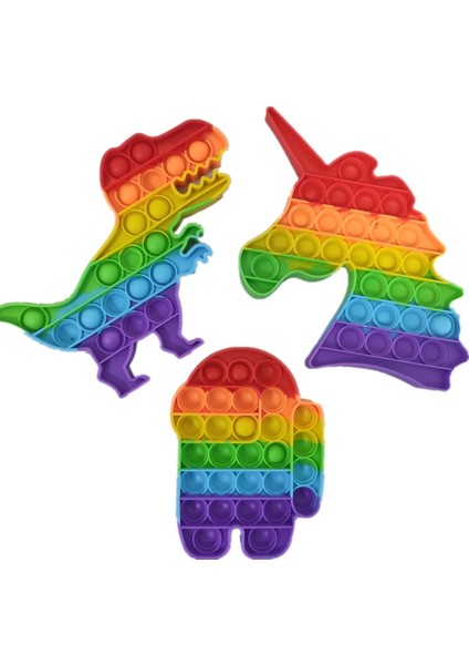 No.2 Tarzı Pop It Oyuncak Sıkma Oyuncakları Unicorn Gökkuşağı Balon Anti Otistik Çocuklar Hamile Kadın Yetişkinler Rahatlatma (Yurt Dışından)