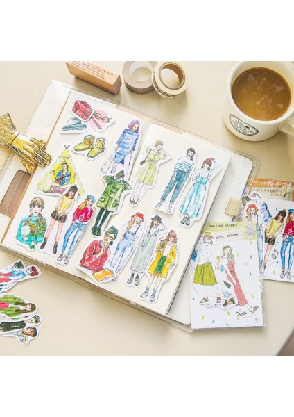 NO.217 Stili Sevimli Kızlar Stickerler Scrapbooking El Kitabı Su Geçirmez Güzellik Moda Kız Etiket Laptop Çocuklar Çocuk Defteri Etiketleri Pegatinas (Yurt Dışından) modelleri