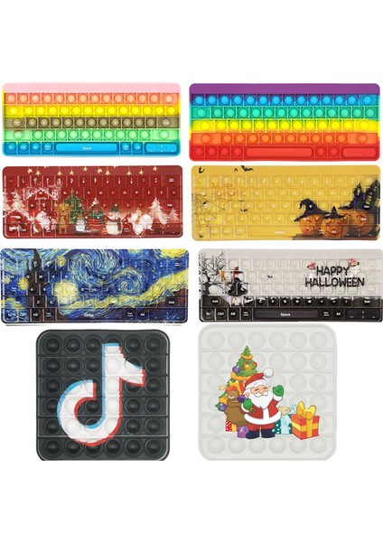 Nm-2 Tarzı Fidget Oyuncakları Renkli Klavye Itme Kabarcık Anti Yetişkinler Çocuklar Duyusal Oyuncaklar Hediye Anti Kutusu Poppit (Yurt Dışından)