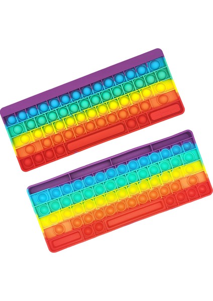 Nm-2 Tarzı Fidget Oyuncakları Renkli Klavye Itme Kabarcık Anti Yetişkinler Çocuklar Duyusal Oyuncaklar Hediye Anti Kutusu Poppit (Yurt Dışından)