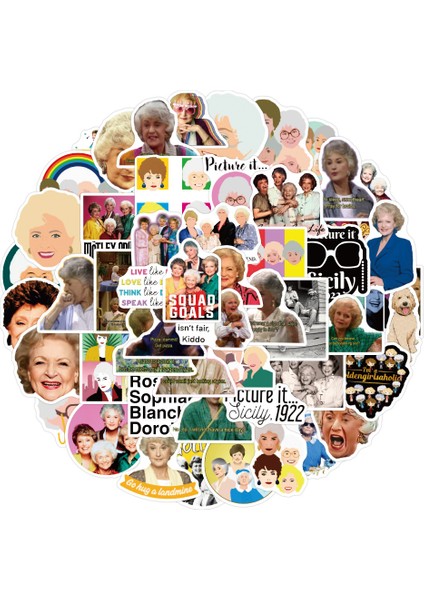 D-50 Adet Tarzı Pcs Stay Golden Girl Stickers Kış Grafiti Su Geçirmez Sticker Kendin Yap Snowboard Kask Laptop Kayak Stil Vinyl Ld (Yurt Dışından)