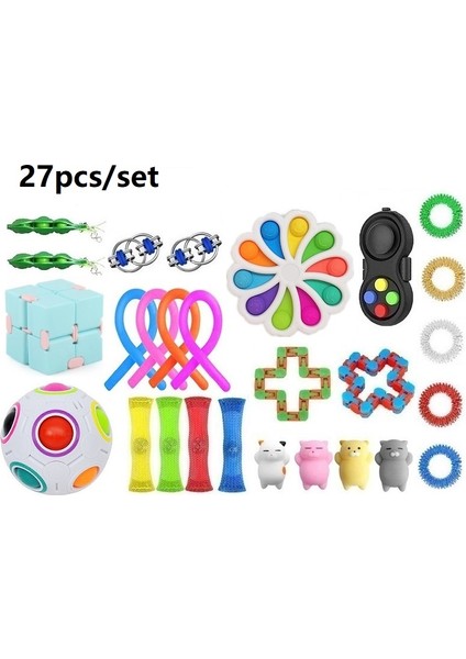 27 Adet Tarzı Yetişkin Çocuklar Için 150 Stil Üst Fidget Oyuncak Paketi Anti Oyuncak Seti Mermer Hediyesi Sensory Anti Oyuncak Kutusu (Yurt Dışından)