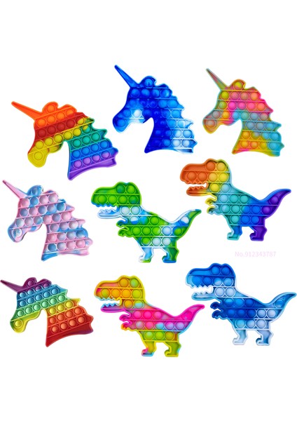 No.5 Tarzı Balon Dinozor Renkli Fidget Oyuncak Özel Ihtiyaçlar Duyusal Oyuncak Çocuk Oyuncakları (Yurt Dışından)