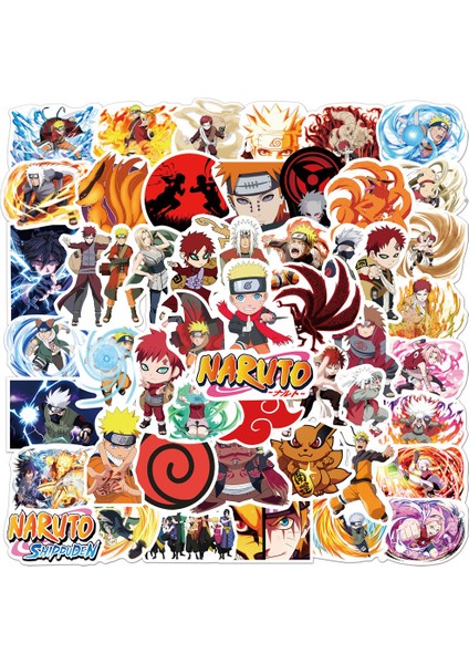 E 50PCS ve F 50PCS Tarzı Japon Anime Naruto Sticker Paketi Graffiti Valiz Laptop Araba Su Geçirmez Çıkartmalar Çocuk Oyuncak Hediye (Yurt Dışından)