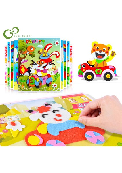 Rastgele Stil Çocuklar Için Çoklu Desenler Stilleri Oyuncaklar Hediye Gyh - Çocuklar Için Dıy Karikatür Hayvan Bulmaca 3D Eva Köpük Sticker (Yurt Dışından)