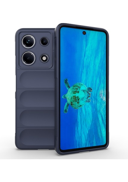 Infinix Note 30 4g Ile Uyumlu Kılıf Tpu Oyuklu Arka Yüzey Z-Etnik Esnek Silikon Kapak Infinix Note 30 4g Için O-Tto Prime Silikon Kılıf Lacivert