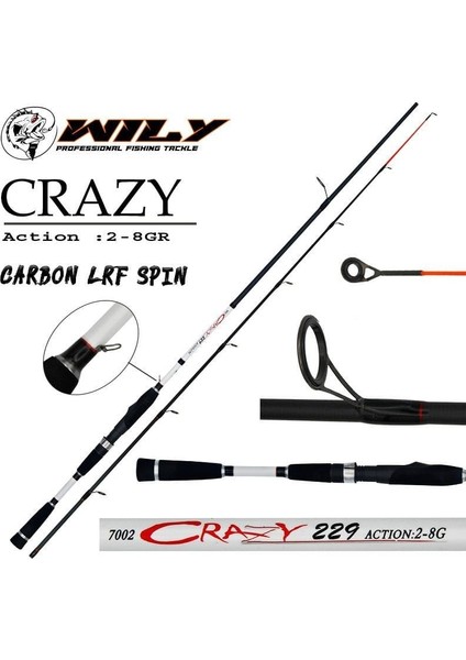 Crazy 210 cm Lrf Kamışı 2-8 gr modelleri