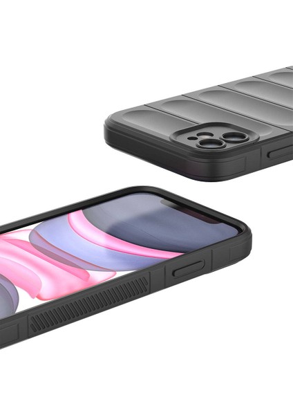 Apple iPhone 11 Ile Uyumlu Kılıf Tpu Oyuklu Arka Yüzey Z-Etnik Esnek Silikon Kapak Apple iPhone 11 Için O-Tto Prime Silikon Kılıf Lacivert