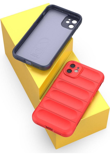 Apple iPhone 11 Ile Uyumlu Kılıf Tpu Oyuklu Arka Yüzey Z-Etnik Esnek Silikon Kapak Apple iPhone 11 Için O-Tto Prime Silikon Kılıf Lacivert