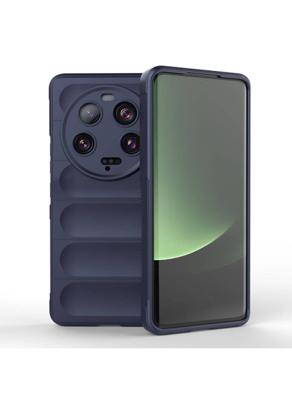 Xiaomi Mi 13 Ultra Ile Uyumlu Kılıf Tpu Oyuklu Arka Yüzey Z-Etnik Esnek Silikon Kapak Mi 13 Ultra Için O-Tto Prime Silikon Kılıf Lacivert