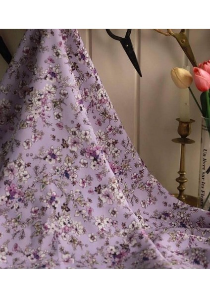 Minik Çiçek Desenli Dökümlü Filoş Viskon Kumaş indirimleri