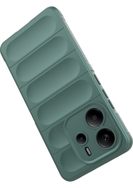 Xiaomi Redmi Note 14 4g Ile Uyumlu Kılıf Tpu Oyuklu Arka Yüzey Z-Etnik Esnek Silikon Kapak Xiaomi Redmi Note 14 4g Için O-Tto Prime Silikon Kılıf Koyu Yeşil modelleri
