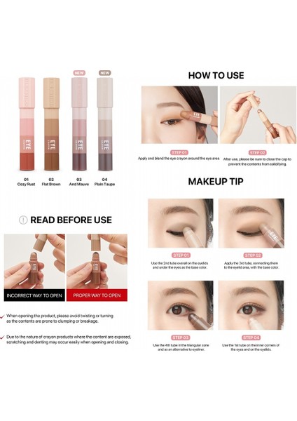 Reeledge Eye Crayon 01 Cozyrust - 4 Renkli Eye Crayon fırsatları