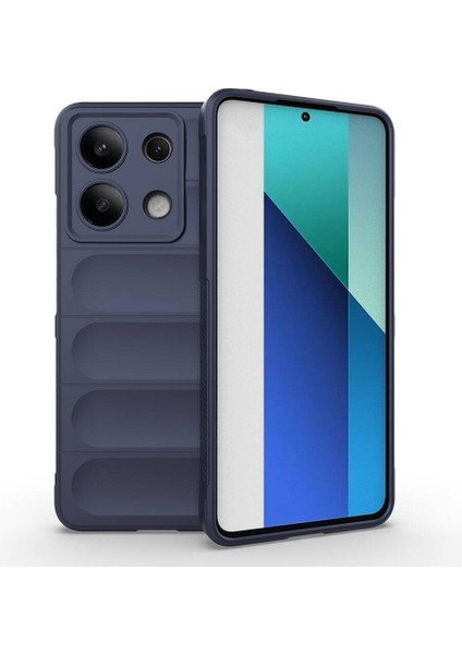Xiaomi Redmi Note 13 4g Ile Uyumlu Kılıf Tpu Oyuklu Arka Yüzey Z-Etnik Esnek Silikon Kapak Redmi Note 13 4g Için O-Tto Prime Silikon Kılıf Lacivert