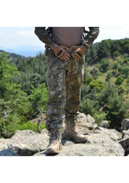 8 Cepli Askeri Kamuflaj Taktik Pantolon, Kamuflaj Desenli Bamsıpantolon