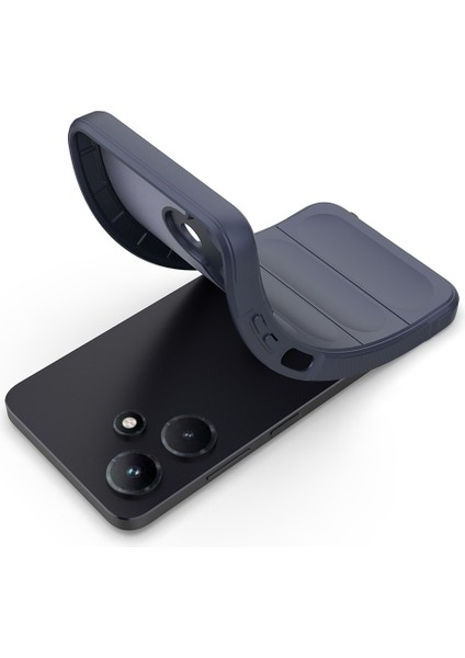 Honor Magic 7 Lite Ile Uyumlu Kılıf Tpu Oyuklu Arka Yüzey Z-Etnik Esnek Silikon Kapak Honor Magic 7 Lite Için O-Tto Prime Silikon Kılıf Lacivert