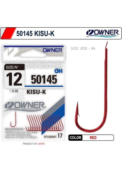 50145 Kisu-K No:12 Red Iğne 17 Adet