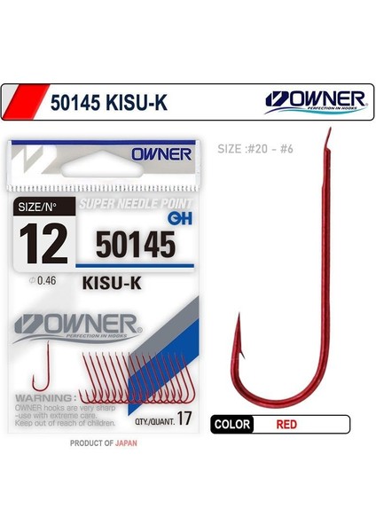 50145 Kisu-K No:12 Red Iğne 17 Adet fiyatları