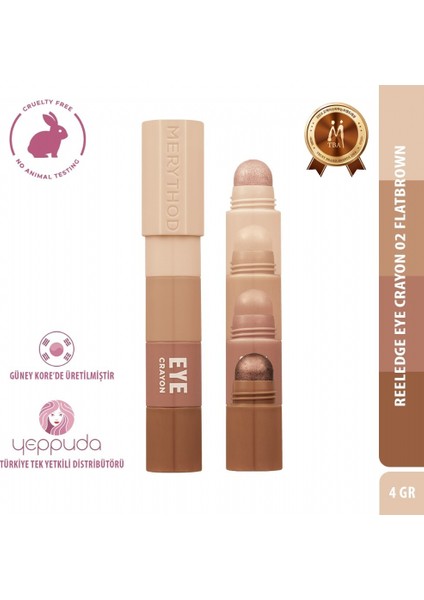 Reeledge Eye Crayon 02 Flatbrown - 4 Renkli Eye Crayon