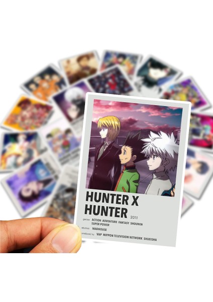 Q154 (25 Adet) Stili Lot Anime Koleksiyonu Death Note, Hunter x Hunter, Haikyuu Laptop Için Sticker Pvc Sırt Çantası Ped Bisiklet Su Geçirmez Etiketler (Yurt Dışından) modelleri