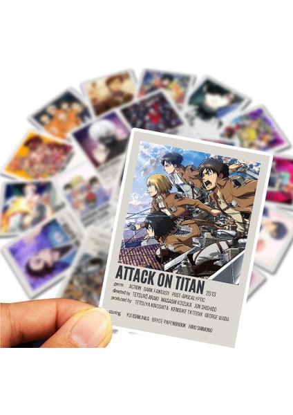 Q154 (25 Adet) Stili Lot Anime Koleksiyonu Death Note, Hunter x Hunter, Haikyuu Laptop Için Sticker Pvc Sırt Çantası Ped Bisiklet Su Geçirmez Etiketler (Yurt Dışından) fırsatları