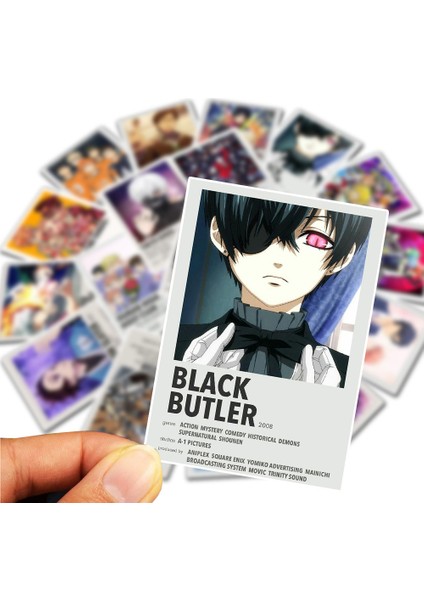 Q154 (25 Adet) Stili Lot Anime Koleksiyonu Death Note, Hunter x Hunter, Haikyuu Laptop Için Sticker Pvc Sırt Çantası Ped Bisiklet Su Geçirmez Etiketler (Yurt Dışından) indirimleri