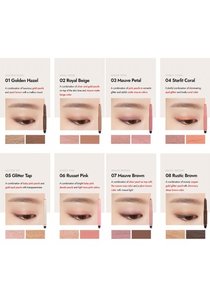 Twotone Shadow 06 Russet Pink - Çift Tonlu, Süngerli Far Kalemi