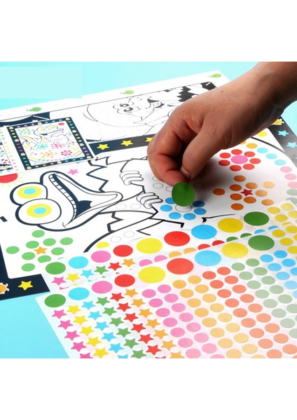 3 Çanta Stili Çocuklar Için Sevimli Karikatür Hayvan Bulmaca Nokta Sticker Kendin Yap Oyuncaklar Eğitici Hediye (Yurt Dışından)