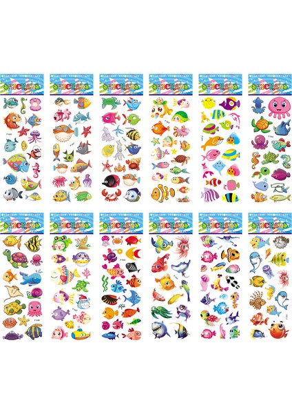 No.2 Tarzı 12 Sayfalık Çocuk Sticker Oyuncak Yaratıcı Sevimli Denizaltı Hayvanları Balıklar Pvc Sticker Dıy Defter Yapışkanları Için Scrapbooking Telefon Sticker'ları (Yurt Dışından)