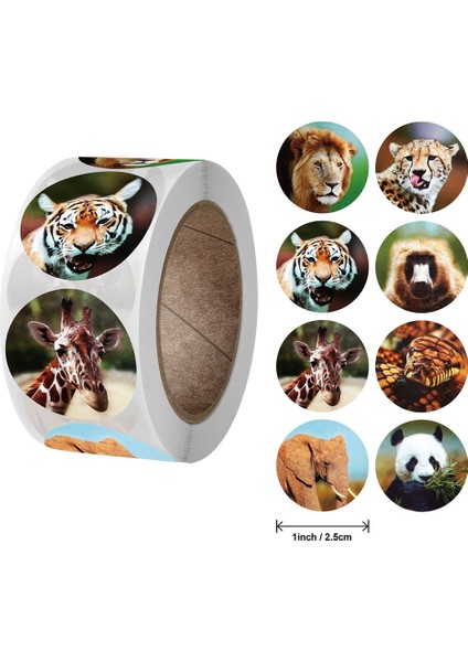 1 Rulo D Stili Çocuklar Için Rulo Çizgi Film Hayvan Sticker Ödül Kaykay Hayvanat Bahçesi Sticker Oyuncakları Laptop Stickerları Araba Telefon Bloknot Üzerine (Yurt Dışından)