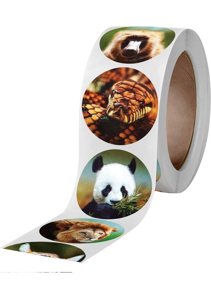1 Rulo D Stili Çocuklar Için Rulo Çizgi Film Hayvan Sticker Ödül Kaykay Hayvanat Bahçesi Sticker Oyuncakları Laptop Stickerları Araba Telefon Bloknot Üzerine (Yurt Dışından)