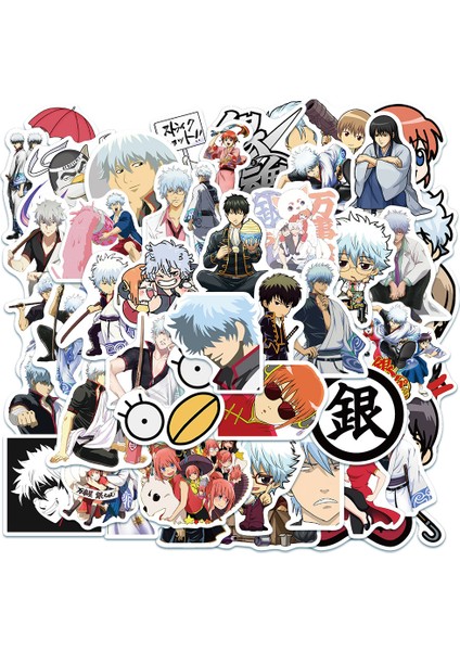 A-50 Adet Tarzı Pcs Komik Anime Gıntama Sticker Çocuklar Için Oyuncaklar Motosiklet Bagaj Laptop Bisiklet Kaykay Stickerları (Yurt Dışından) fiyatları