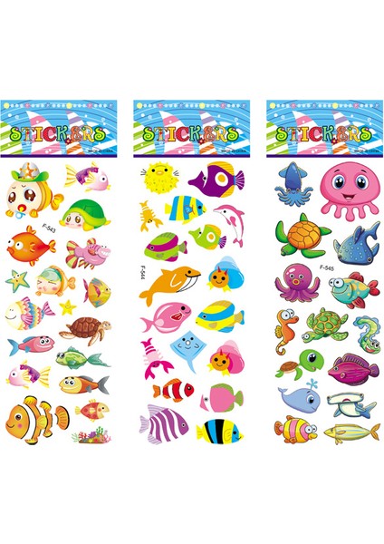 No.2 Tarzı 12 Sayfalık Çocuk Sticker Oyuncak Yaratıcı Sevimli Denizaltı Hayvanları Balıklar Pvc Sticker Dıy Defter Yapışkanları Için Scrapbooking Telefon Sticker'ları (Yurt Dışından)