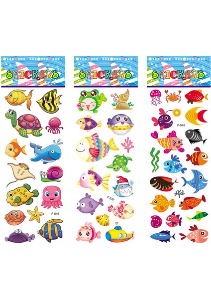 No.2 Tarzı 12 Sayfalık Çocuk Sticker Oyuncak Yaratıcı Sevimli Denizaltı Hayvanları Balıklar Pvc Sticker Dıy Defter Yapışkanları Için Scrapbooking Telefon Sticker'ları (Yurt Dışından)