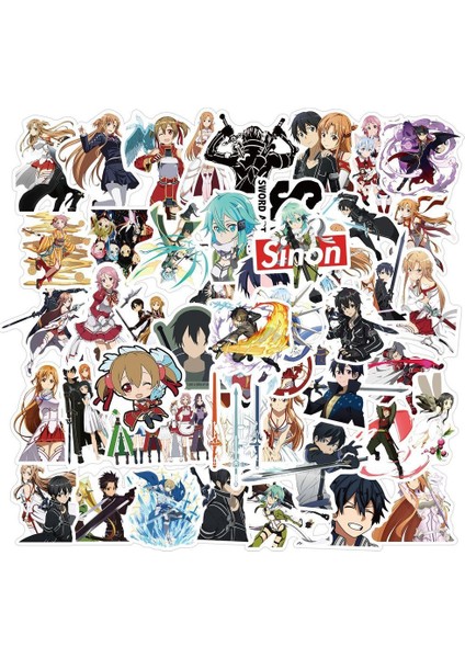 A-10 Adet-Rastgele Tarzı Japon Anime Sticker Dıy Laptop Bavul Araba Bagaj Kaykay Gitar Motosiklet Için Sword Art Online Çıkartmaları Decal (Yurt Dışından) modelleri