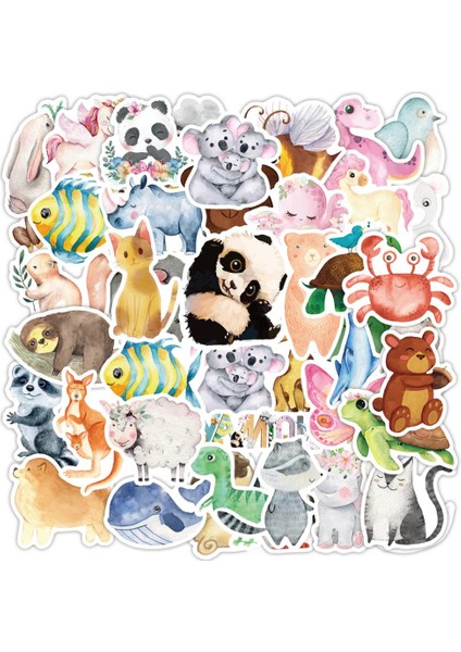 50 Adet Galaksi Tarzı Hayvanlar Çıkartmaları Sevimli Köpek Kedi Domuz Sticker Anime Paketi Kaykay Telefon Gitar Araba Laptop Çocuk Oyuncakları (Yurt Dışından) modelleri