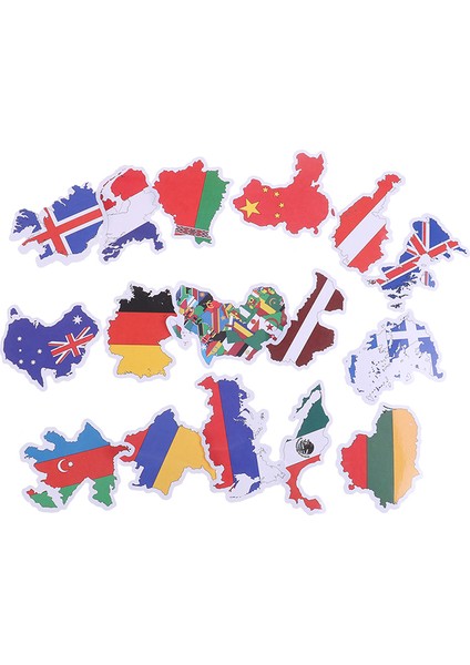C Stili Ülkeler Haritası Seyahat Stickerı Dıy Scrapbooking Bavul Laptop Araba Motosiklet Milli Bayrak Stickerları Çocuklar Için Oyuncaklar (Yurt Dışından) fırsatları