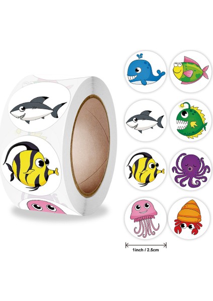 1 Rulo C Stili Hayvanat Bahçesi Hayvanları Dizüstü Sticker Ödül Motivasyon Öğretmen Çıkartmaları Deniz Hayatı Çıkartması Oyuncaklar Çocuklar Için Araba Kitap Üzerinde (Yurt Dışından)